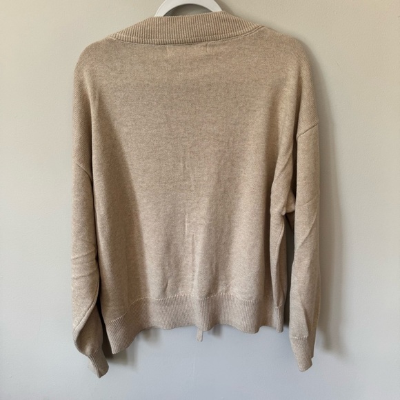 Free People Beach Solar Sweater Set Beige Oatmeal Knit Matching Cozy Set - Picture 5 of 8